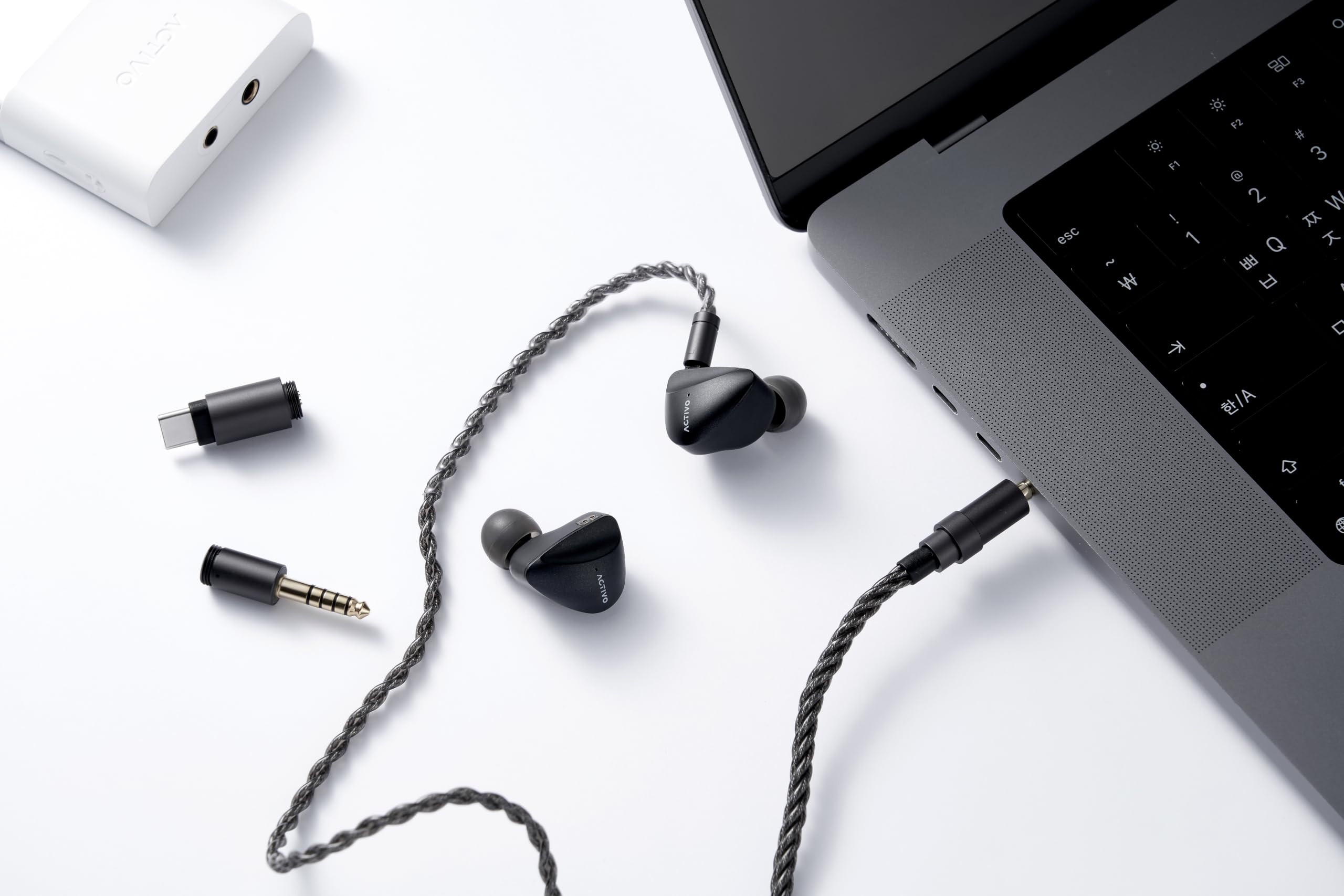 Amazon.co.jp: 【3.5mm/USB-C両対応】ACTIVO SCOOP Black [8mmDD×1